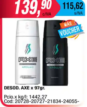 Maxiconsumo Axe Desod x 97gr oferta