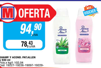 Maxiconsumo Shamp y Acond Pat.Allen x 930ml oferta
