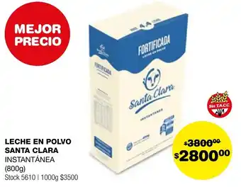 LECHE EN POLVO SANTA CLARA INSTANTÁNEA 800G