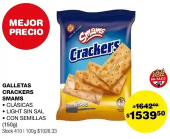 Atomo Conviene GALLETAS CRACKERS SMAMS 150g oferta