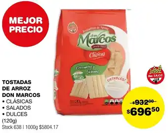 Atomo Conviene TOSTADAS DE ARROZ DON MARCOS 120g oferta
