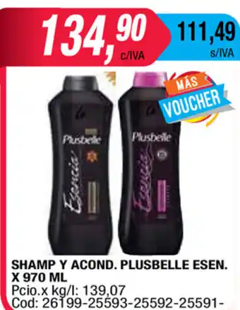 Maxiconsumo Plusbelle Shamp Y Acond Esen x 970ml oferta