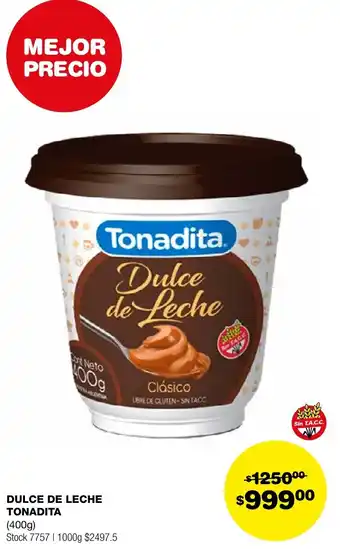 Atomo Conviene DULCE DE LECHE TONADITA 400g oferta