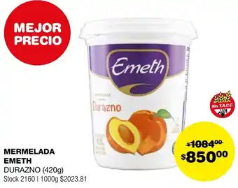 Atomo Conviene MERMELADA EMETH DURAZNO 420g oferta