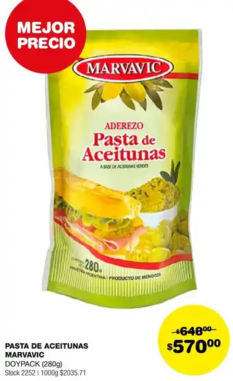 Atomo Conviene PASTA DE ACEITUNAS MARVAVIC DOYPACK 280g oferta