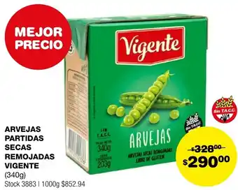 Atomo Conviene ARVEJAS PARTIDAS SECAS REMOJADAS VIGENTE 340G oferta
