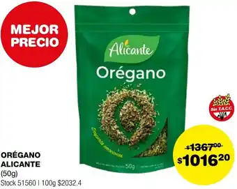 Atomo Conviene ORÉGANO ALICANTE 50G oferta