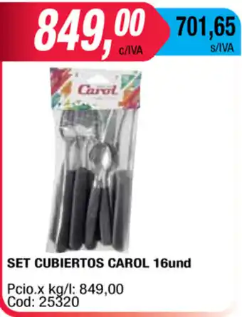 Maxiconsumo Set Cubiertos Carol 16und oferta