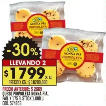 Coto QUESO PROVOLETA NONNA PÍA PAQ. X 175G oferta
