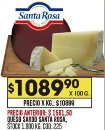 Coto QUESO SARDO SANTA ROSA X 100G oferta