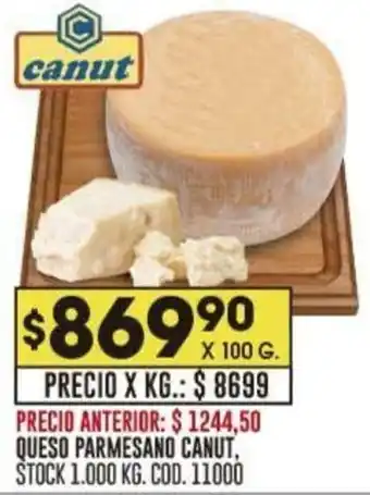 Coto QUESO PARMESANO CANUT X 100G oferta