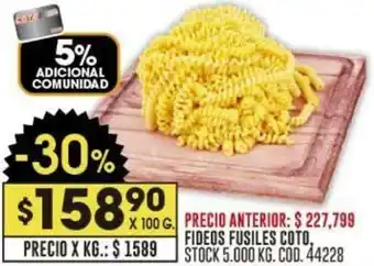 Coto FIDEOS FUSILES COTO X 100G oferta