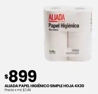 Punto Mayorista ALIADA PAPEL HIGIÉNICO SIMPLE HOJA 4X30 oferta