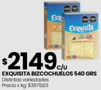 Punto Mayorista EXQUISITA BIZCOCHUELOS 540GRS oferta