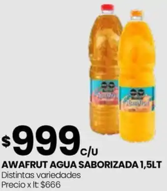 Punto Mayorista AWAFRUT AGUA SABORIZADA 1,5LT oferta