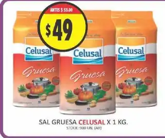 Supermercados Becerra Celusal Sal Gruesa x 1kg oferta