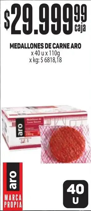 Makro MEDALLONES DE CARNE ARO x 40u x 110g oferta