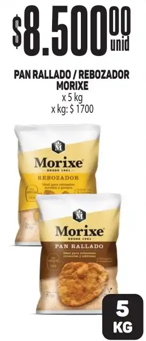 Makro PAN RALLADO/REBOZADOR MORIXE x 5kg oferta