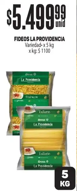 Makro FIDEOS LA PROVIDENCIA Variedad x 5kg oferta
