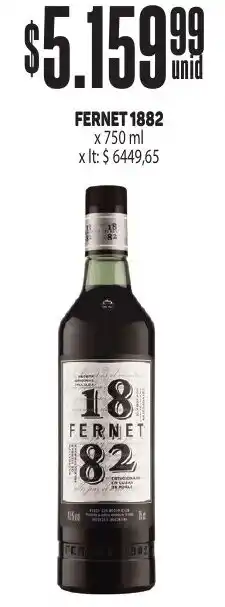 Makro FERNET 1882 x 750ml oferta