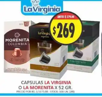 Supermercados Becerra La Virginia O La Morenita Capsulas x 52gr oferta