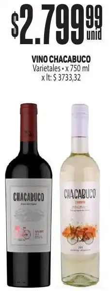 Makro VINO CHACABUCO Varietales x 750ml oferta