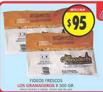 Los Granaderos Fideos Frescos x 500gr