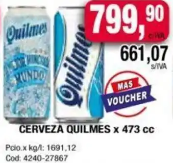 Maxiconsumo CERVEZA QUILMES x 473cc oferta