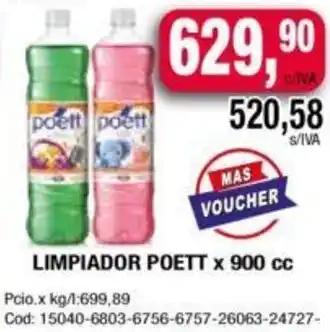 Maxiconsumo LIMPIADOR POETT x 900cc oferta
