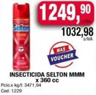 Maxiconsumo INSECTICIDA SELTON MMM x 360cc oferta