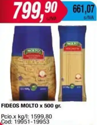 Maxiconsumo FIDEOS MOLTO x 500gr oferta