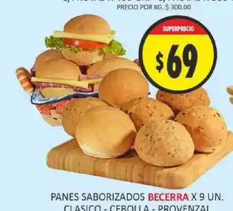 Becerra Panes Saborizados x 9un