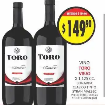 Toro Viejo Vino x 1.125cc