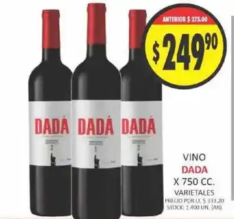 Supermercados Becerra Dada Vino x 750cc oferta