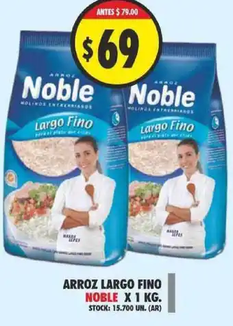 Supermercados Becerra Noble Arroz Largo Fino x 1kg oferta