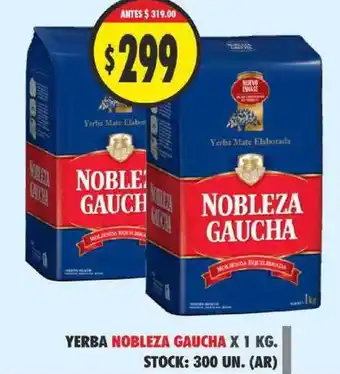 Supermercados Becerra Nobleza Gaucha Yerba x 1kg oferta