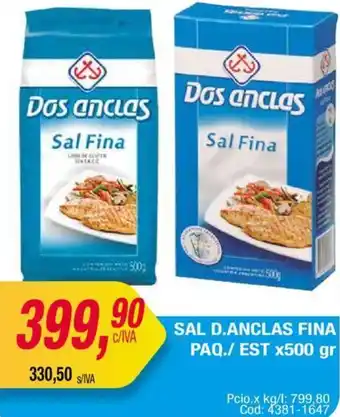 Maxiconsumo SAL D.ANCLAS FINA PAQ./ EST x 500gr oferta