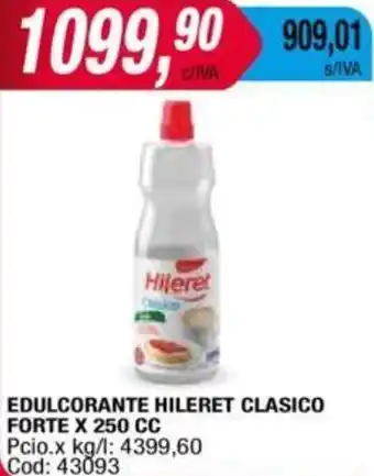 Maxiconsumo EDULCORANTE HILERET CLASICO FORTE X 250CC oferta