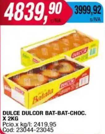 Maxiconsumo DULCE DULCOR BAT-BAT-CHOC. X 2KG oferta