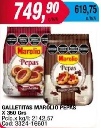 Maxiconsumo GALLETITAS MAROLIO PEPAS x 350gr oferta