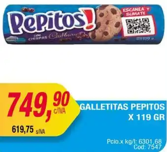 Maxiconsumo GALLETITAS PEPITOS X 119GR oferta