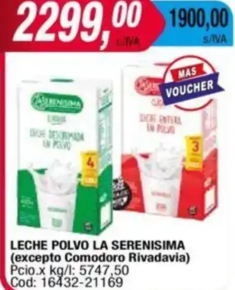 Maxiconsumo LECHE POLVO LA SERENISIMA oferta
