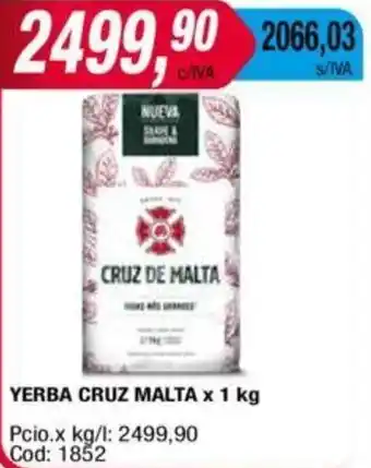 Maxiconsumo YERBA CRUZ MALTA x 1kg oferta