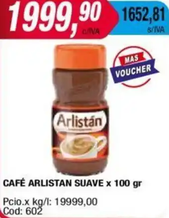 Maxiconsumo CAFÉ ARLISTAN SUAVE x 100gr oferta