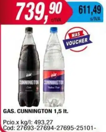 Maxiconsumo GAS. CUNNINGTON 1,5It oferta