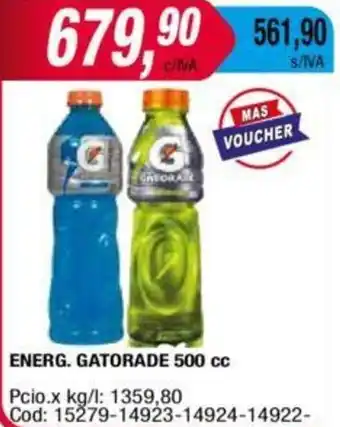 Maxiconsumo ENERG. GATORADE 500cc oferta
