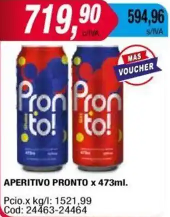 Maxiconsumo APERITIVO PRONTO x 473ml oferta