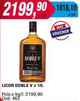 Maxiconsumo LICOR DOBLE V x 1lt oferta