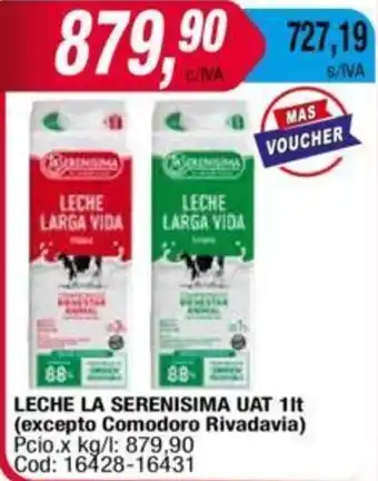 Maxiconsumo LECHE LA SERENISIMA UAT 1lt oferta
