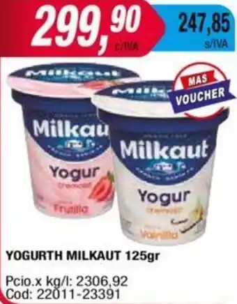 Maxiconsumo YOGURTH MILKAUT 125gr oferta